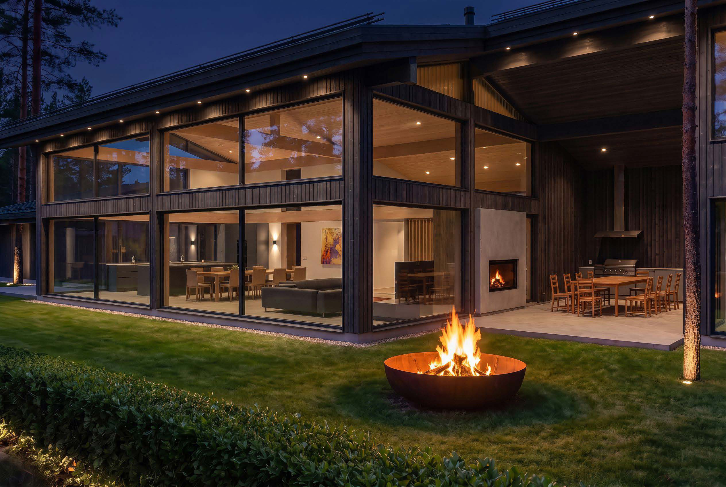 Evenings by the fire architectural rendering